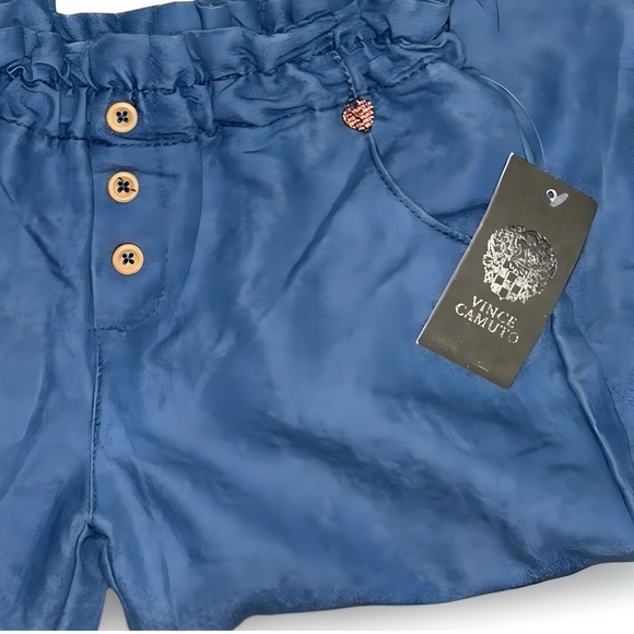 Girls Vince Camuto Denim Joggers Casual Tapered Elastic Waist Size 7 - Picture 3 of 4